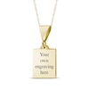 Thumbnail Image 2 of Square Photo & Cross Necklace 10K Yellow Gold 18&quot;