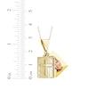Thumbnail Image 3 of Square Photo & Cross Necklace 10K Yellow Gold 18&quot;