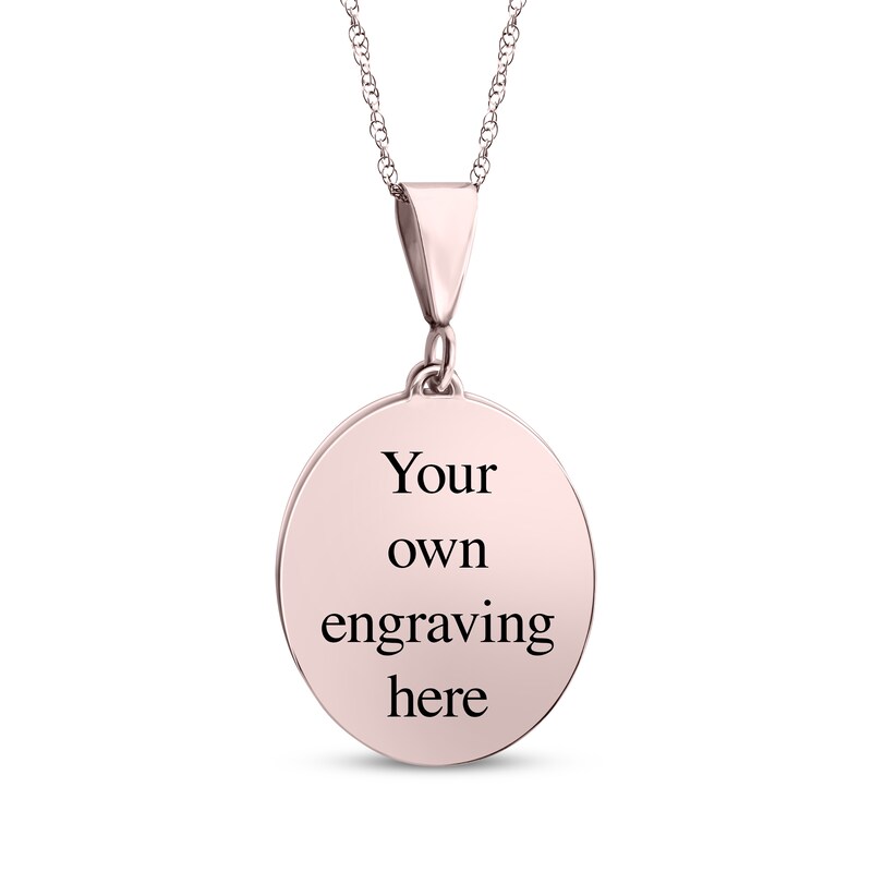 Main Image 2 of Our Lady of Guadalupe Photo Necklace 10K Rose Gold 18&quot;