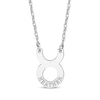 Thumbnail Image 1 of Engravable &quot;Taurus&quot; Zodiac Sign Necklace 10K White Gold 18&quot;