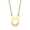 Thumbnail Image 1 of Engravable &quot;Taurus&quot; Zodiac Sign Necklace 14K Yellow Gold 18&quot;