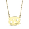 Thumbnail Image 1 of Engravable &quot;Cancer&quot; Zodiac Sign Necklace 10K Yellow Gold 18&quot;