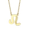 Thumbnail Image 1 of Engravable &quot;Leo&quot; Zodiac Sign Necklace 10K Yellow Gold 18&quot;