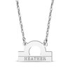 Thumbnail Image 1 of Engravable &quot;Libra&quot; Zodiac Sign Necklace 14K White Gold 18&quot;