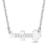 Thumbnail Image 1 of Engravable &quot;Sagittarius&quot; Zodiac Sign Necklace 14K White Gold 18&quot;