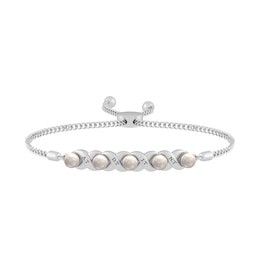 Cultured Pearl Family Bolo Bracelet