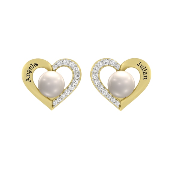 Cultured Pearl Earrings (2 Lines)