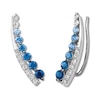 Thumbnail Image 1 of Le Vian Denim Ombre Earring Climbers 14K Vanilla Gold