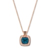 Thumbnail Image 0 of Le Vian Blue Topaz Necklace 1/3 ct tw Diamonds 14K Strawberry Gold