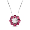 Thumbnail Image 0 of Le Vian Diamond & Ruby Necklace 1/15 ct tw Diamonds 14K Vanilla Gold