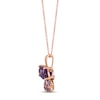 Thumbnail Image 1 of Le Vian Amethyst Butterfly Necklace 1/10 ct tw Diamonds 14K Strawberry Gold 18"