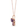 Thumbnail Image 1 of Le Vian Amethyst Butterfly Necklace 1/10 ct tw Diamonds 14K Strawberry Gold 18"