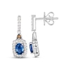 Thumbnail Image 1 of Le Vian Creme Brulee Blue Sapphire Dangle Earrings 1/3 ct tw Diamonds 14K Vanilla Gold