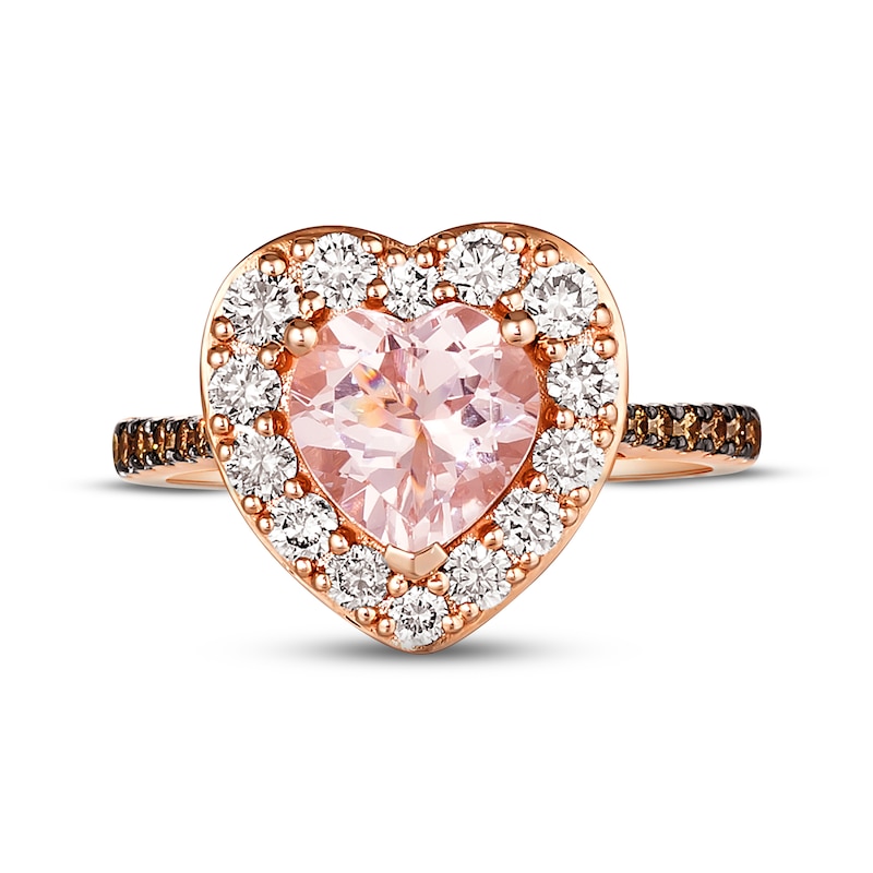 Le Vian Morganite Ring 7/8 ct tw Diamonds 14K Strawberry Gold