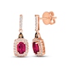 Thumbnail Image 1 of Le Vian Ruby Dangle Earrings 1/3 ct tw Diamonds 14K Strawberry Gold