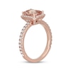 Neil Lane Radiant-Cut Morganite Engagement Ring 5/8 ct tw Diamond 14K Rose Gold