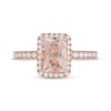 Thumbnail Image 2 of Neil Lane Radiant-Cut Morganite Engagement Ring 5/8 ct tw Diamond 14K Rose Gold