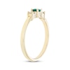 Thumbnail Image 1 of Emerald & Diamond Three-Stone Ring 1/8 ct tw 10K Yellow Gold