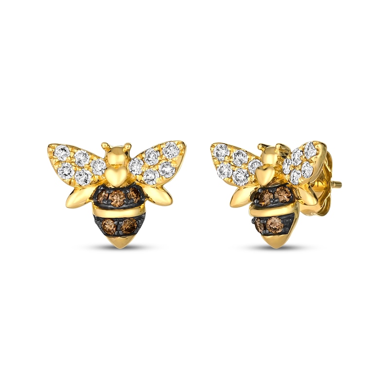 Main Image 1 of Le Vian Diamond Bee Earrings 3/8 ct tw 14K Honey Gold
