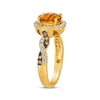 Thumbnail Image 2 of Le Vian Chocolate Twist Citrine Ring 3/8 ct tw Diamonds 14K Honey Gold