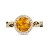 Thumbnail Image 4 of Le Vian Chocolate Twist Citrine Ring 3/8 ct tw Diamonds 14K Honey Gold