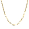 Thumbnail Image 1 of Three & One Link Figaro Necklace 4.5mm Hollow 10K Yellow Gold 18”