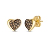 Thumbnail Image 0 of Godiva x Le Vian Diamond Heart Earrings 1/4 ct tw 14K Honey Gold