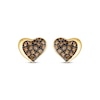 Thumbnail Image 2 of Godiva x Le Vian Diamond Heart Earrings 1/4 ct tw 14K Honey Gold