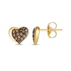 Thumbnail Image 3 of Godiva x Le Vian Diamond Heart Earrings 1/4 ct tw 14K Honey Gold