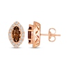 Le Vian Chocolate Quartz Earrings 1/3 ct tw Diamonds 14K Strawberry Gold