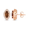 Thumbnail Image 3 of Le Vian Chocolate Quartz Earrings 1/3 ct tw Diamonds 14K Strawberry Gold
