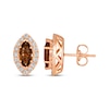 Thumbnail Image 2 of Le Vian Chocolate Quartz Earrings 1/3 ct tw Diamonds 14K Strawberry Gold