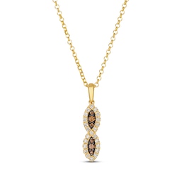 Le Vian Chocolate Waterfall Diamond Necklace 1/4 ct tw 14K Honey Gold 19”