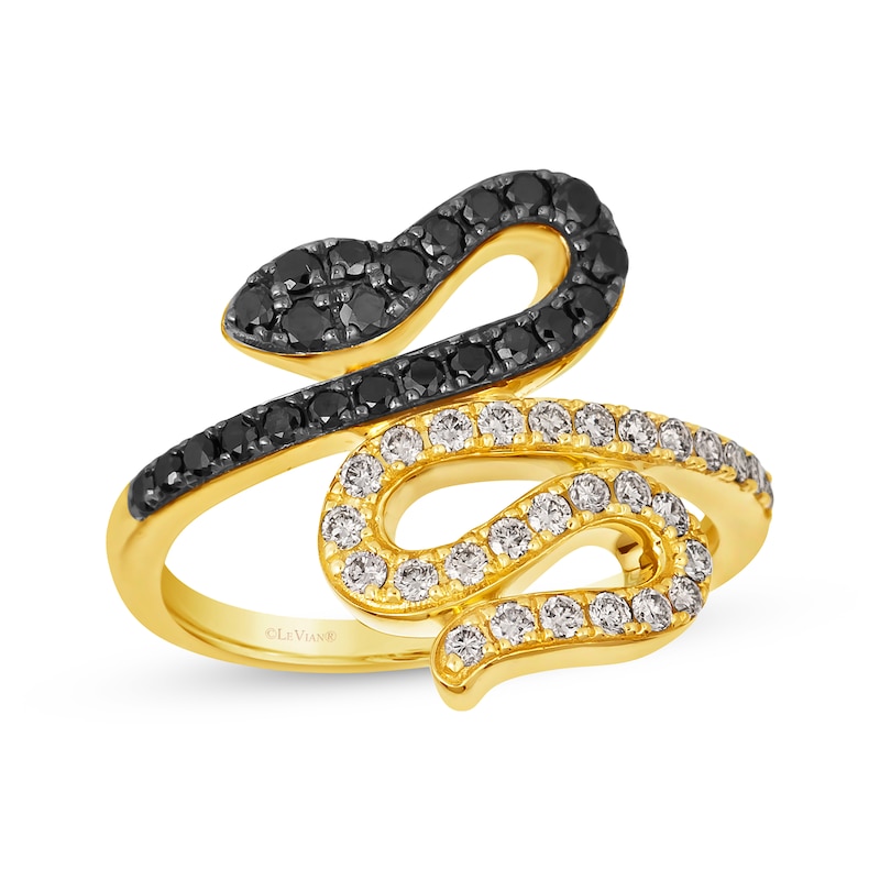 Main Image 1 of Le Vian Diamond Snake Ring 3/4 ct tw 14K Honey Gold