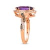 Thumbnail Image 2 of Le Vian Chocolate Twist Amethyst Ring 1/2 ct tw Diamonds 14K Strawberry Gold