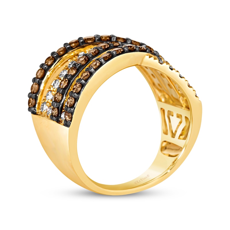 Main Image 3 of Le Vian Chocolate Diamond Crossover Ring 1 5/8 ct tw 14K Honey Gold