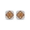Thumbnail Image 2 of Le Vian Chocolate Diamond Stud Earrings 7/8 ct tw 14K Two-Tone Gold