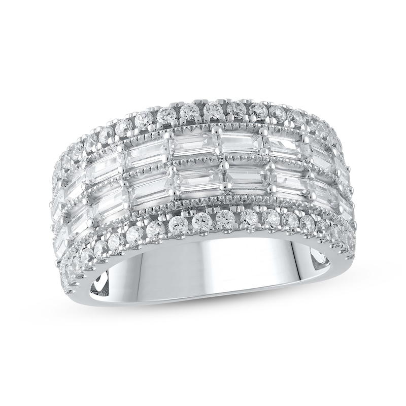 Lab-Created Diamonds by KAY Baguette & Round-Cut Anniversary Band 1-1/2 ct tw 14K White Gold