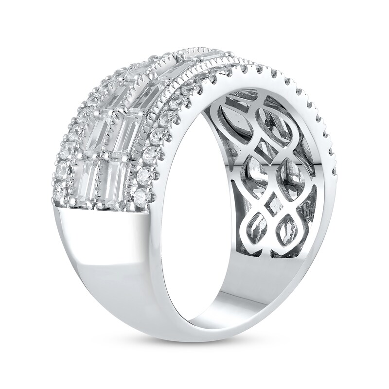 Lab-Created Diamonds by KAY Baguette & Round-Cut Anniversary Band 1-1/2 ct tw 14K White Gold