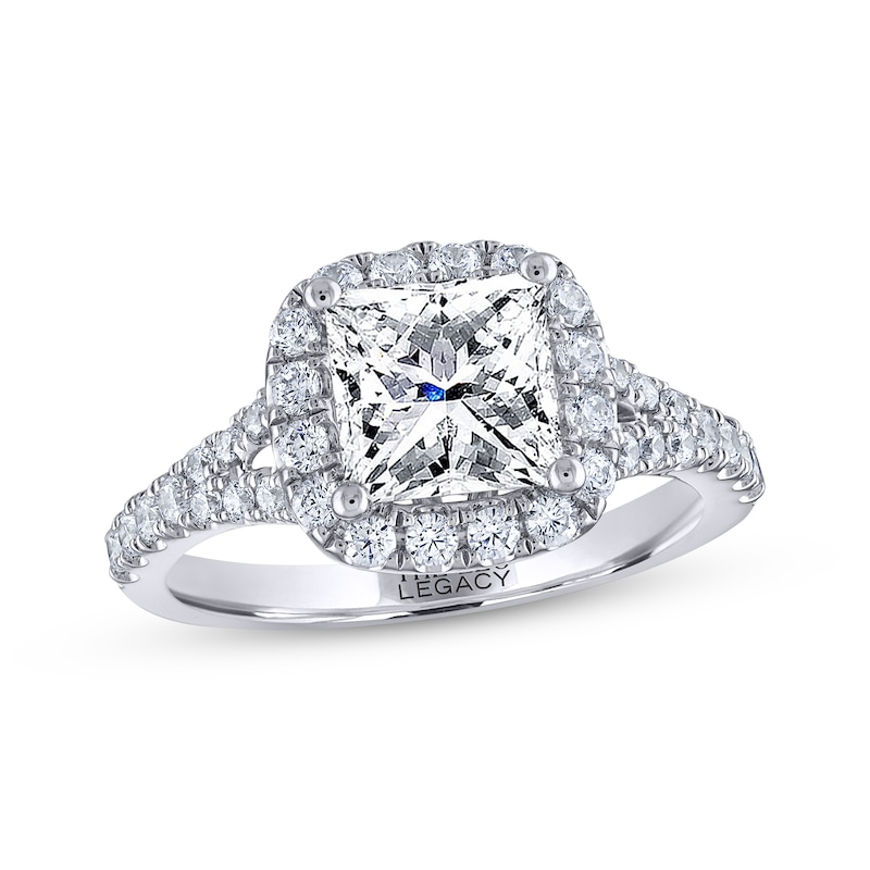 THE LEO Legacy Lab-Created Diamond Princess-Cut Engagement Ring 2-1/2 ct tw 14K White Gold