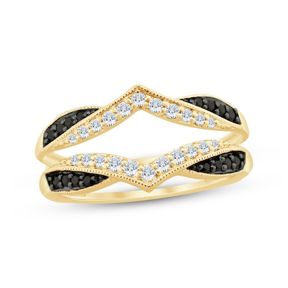 Kay Black & White Diamond Enhancer Ring 1/3 ct tw 14K Yellow Gold
