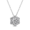 Thumbnail Image 1 of Diamond Seven-Stone Flower Necklace 1/2 ct tw 10K White Gold 18&quot;