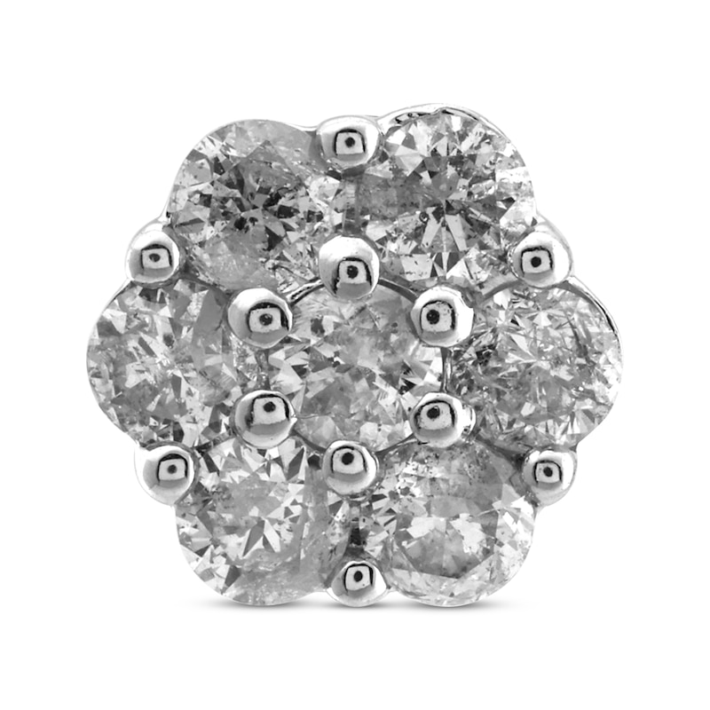 Main Image 2 of Diamond Seven-Stone Flower Necklace 1/2 ct tw 10K White Gold 18&quot;