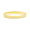 Thumbnail Image 0 of Italian Brilliance Diamond-Cut Hinged Bangle Bracelet 14K Yellow Gold