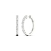 Thumbnail Image 1 of KAY Lab-Grown Diamonds Baguette & Round-Cut Hoop Earrings 1 ct tw 14K White Gold