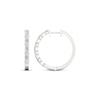Thumbnail Image 3 of KAY Lab-Grown Diamonds Baguette & Round-Cut Hoop Earrings 1 ct tw 14K White Gold