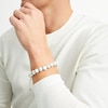 Thumbnail Image 2 of Men's Howlite Bead Bolo Bracelet Stainless Steel 10.5"