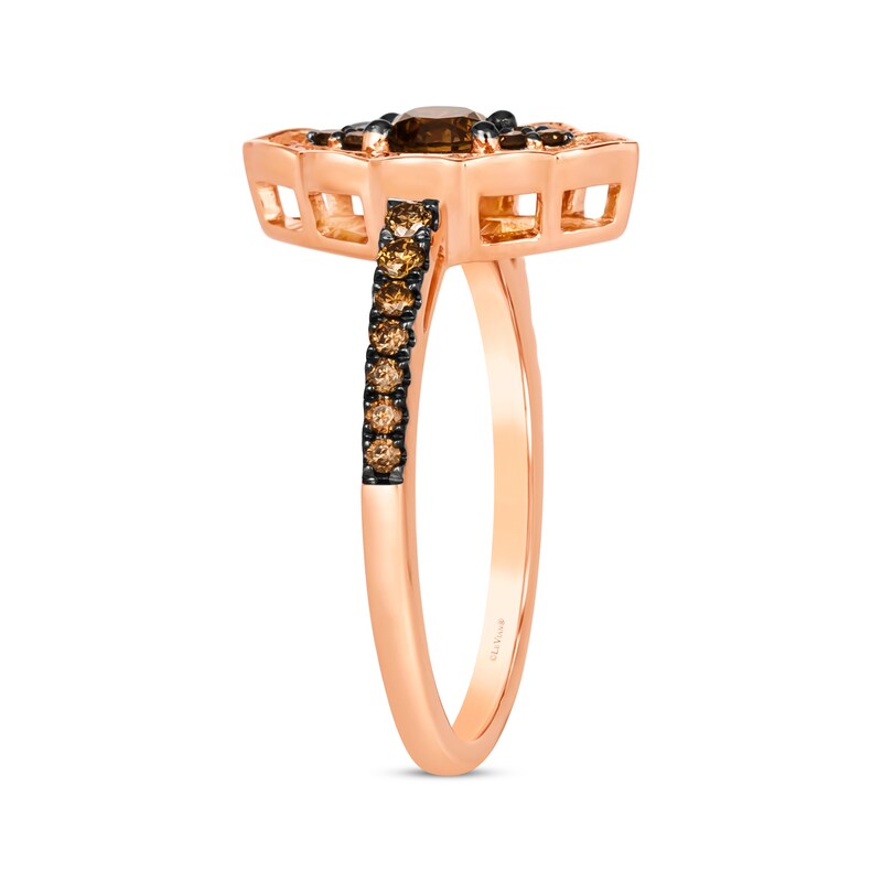 Main Image 2 of Le Vian Diamond Scalloped Ring 1/2 ct tw 14K Strawberry Gold