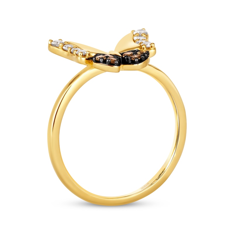 Main Image 3 of Le Vian Garden Party Diamond Butterfly Ring 1/4 ct tw 14K Honey Gold