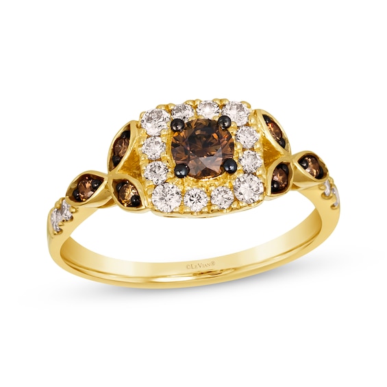 Le Vian Venetian Mosaic Diamond Ring 7/8 ct tw 14K Honey Gold
